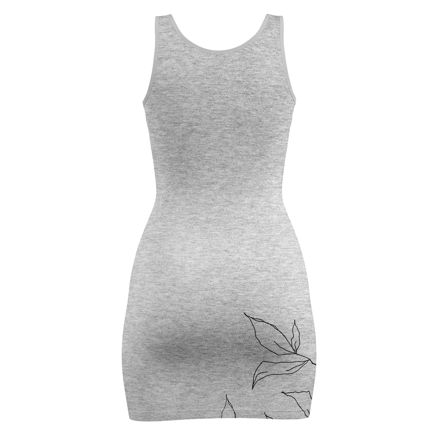 Women's Birds & The Ecosystem Dark Grey/Heather Grey Mini Tank Dress