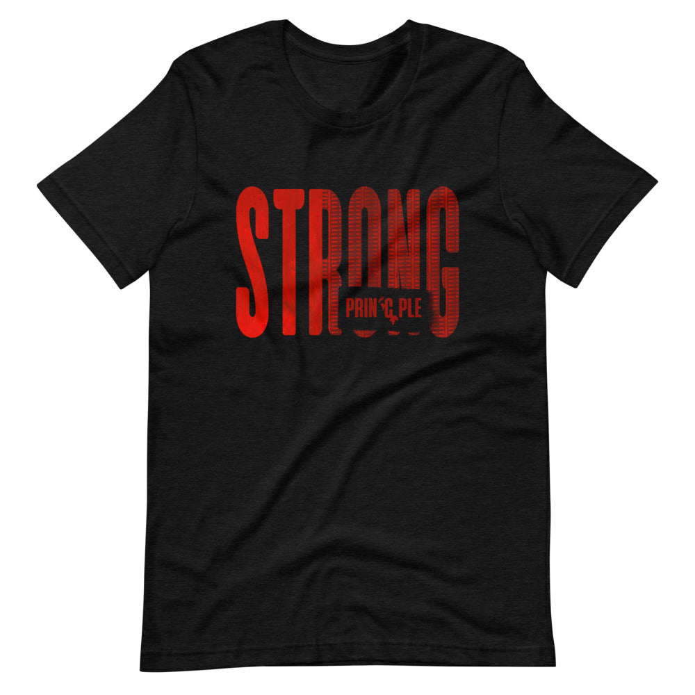 Men's Red-Striped Strong PrinCple Crew Neck