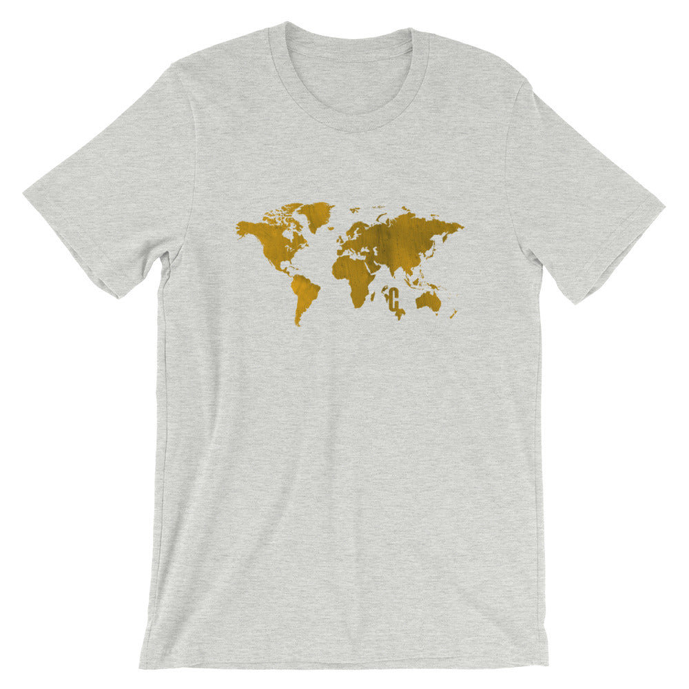 Women's Gold Mapped Crew Neck