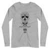 Men's La Calavera del Día de Los Muertos Black Long Sleeve Crew Neck