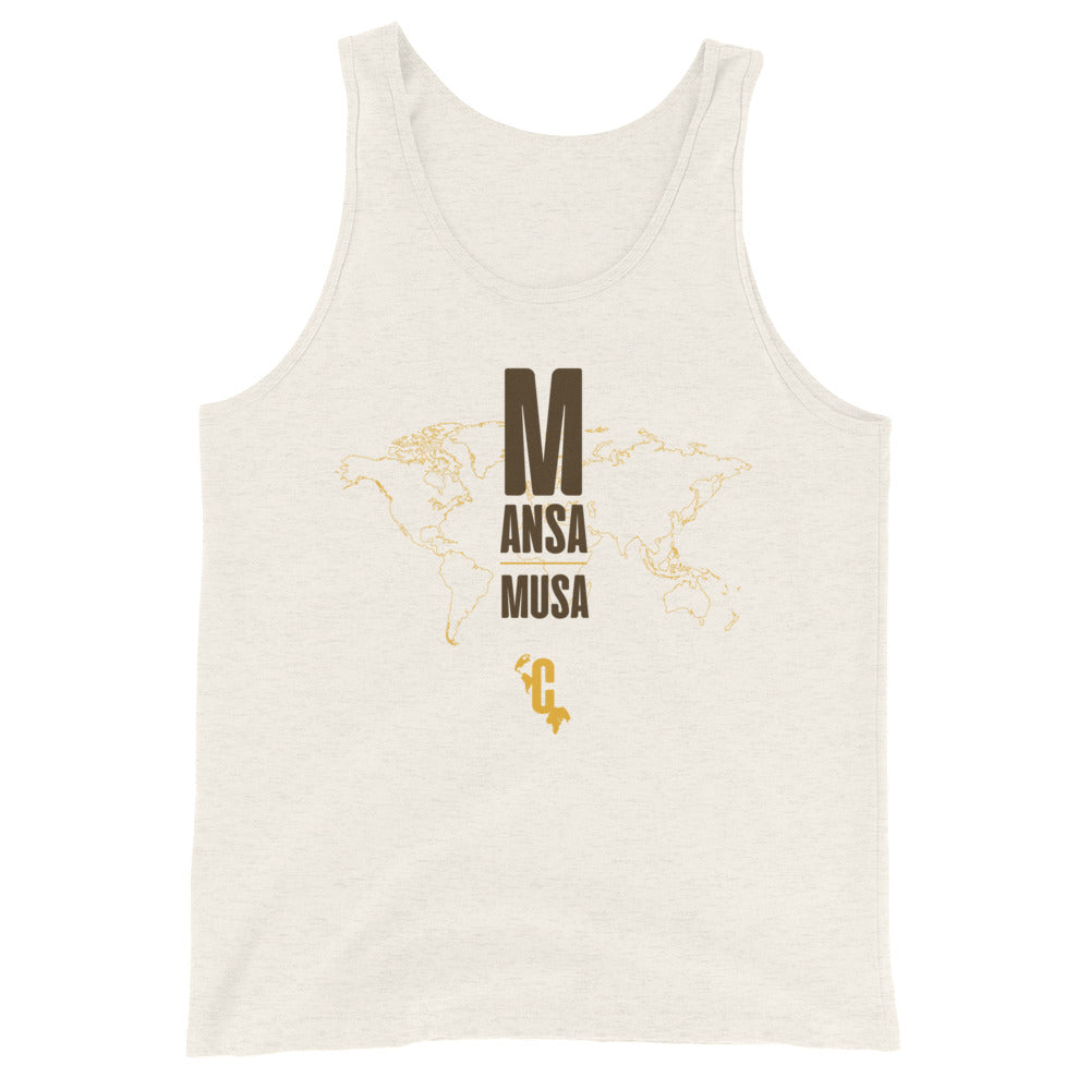 Men's Mansa Musa Mapped Slim Fit Tank Top