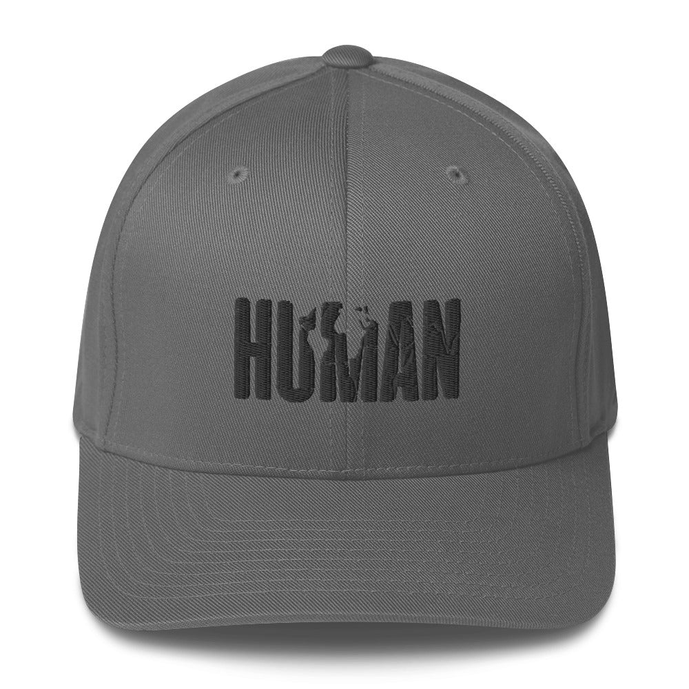 FEATURED: HUMAN Flexifit Structured Closed-Back Twill Black Cap
